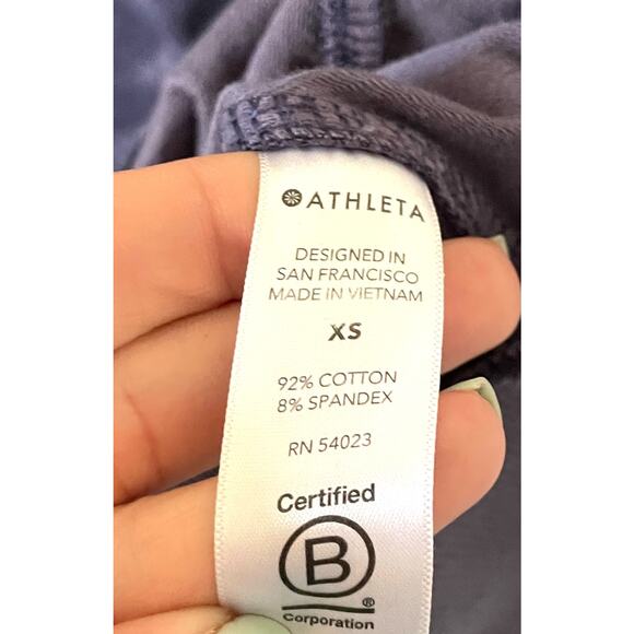 Athleta Crew Neck Tie-Dye Sweatshirt Purple Size XS - Picture 6 of 7